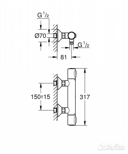 Термостат для душа grohe 34793000