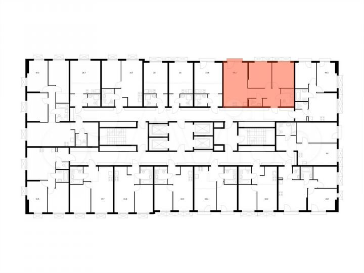 2-к. квартира, 58,3 м², 17/24 эт.