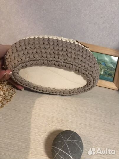 Корзина из трикотажной пряжи