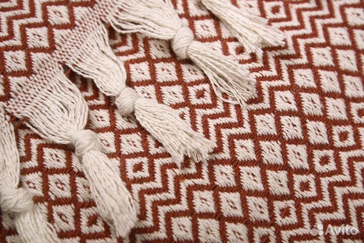 Плед-покрывало с бахромой хлопковый Venera 145х200