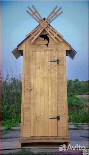Дачный туалет деревянный ACC335