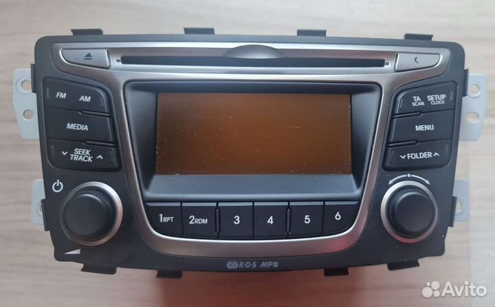 Магнитола Hyundai Solaris + рамка