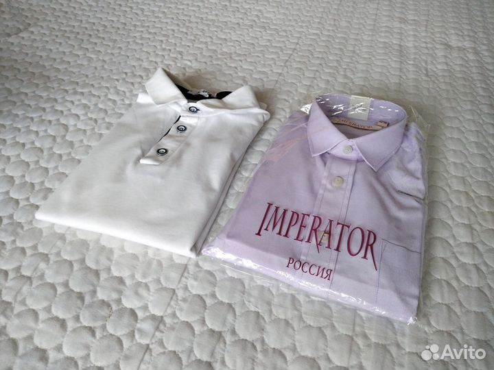 Новая рубашка и поло для мальчика 140 пакетом