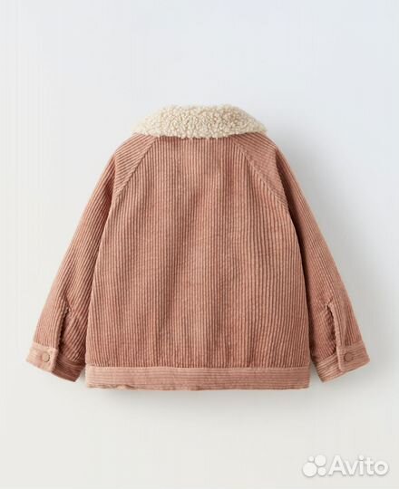 Новая вельвет куртка на овчинке Zara kids,116