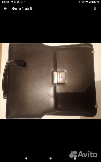 Портфель мужской через плечо, внутренний размер
