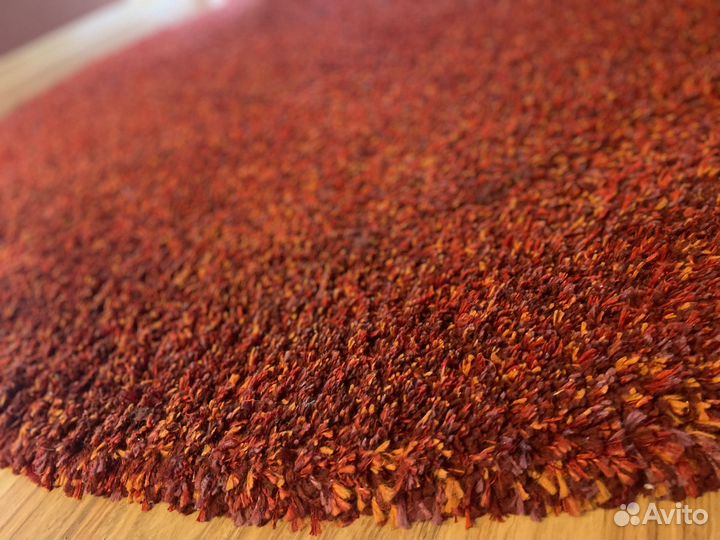 Ковер Икеа Шегги бордовый круглый d200 см