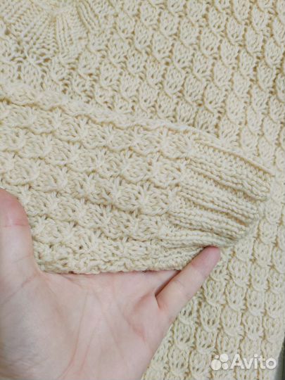 Свитер шерстяной мужской ручная вязка