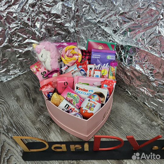 Коробка сердце со сладостями арт. 3484 в Хабаровск