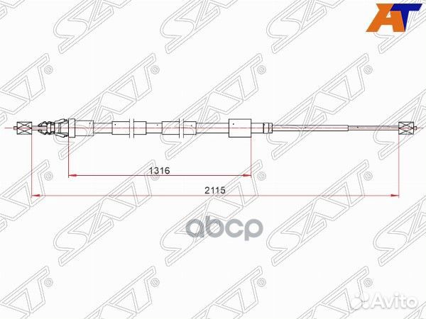 Трос ручного тормоза peugeot 307/ citroen C4 04