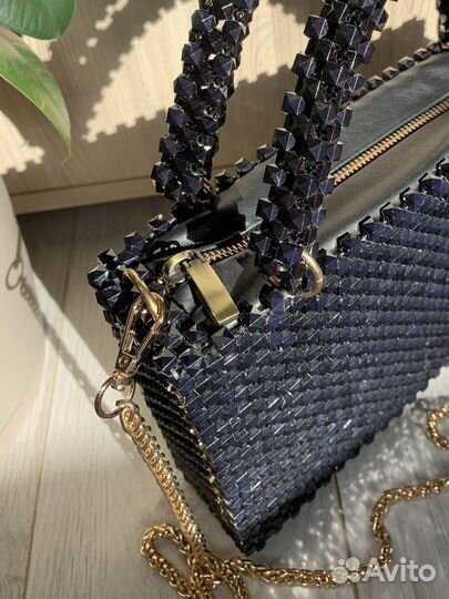 Сумка чемодан из бусин