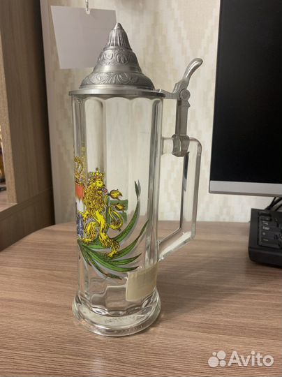 Кружка пивная с крышкой