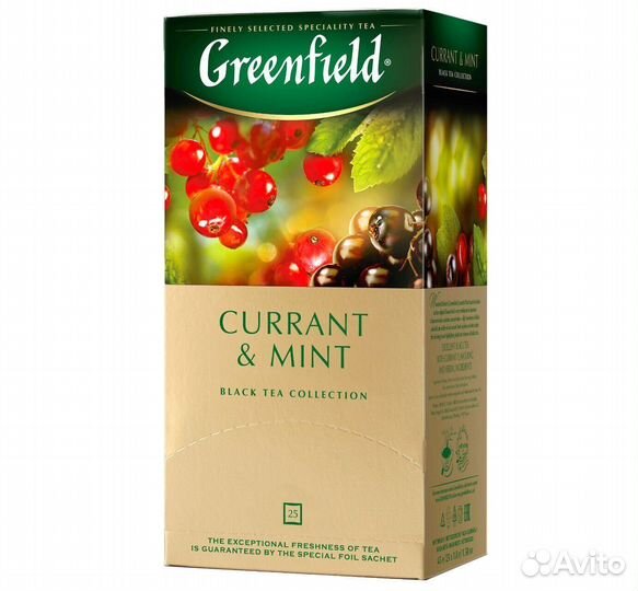 Чай Гринфилд Currant & Mint Черный 25 пакетиков
