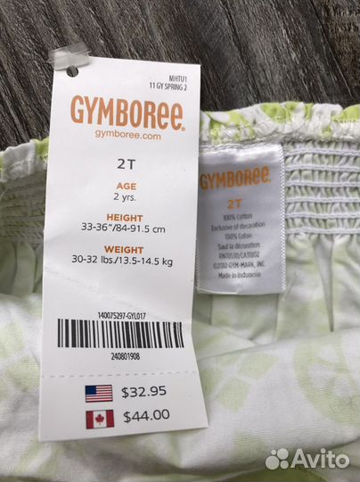 Gymboree оригинал новый, 2 года