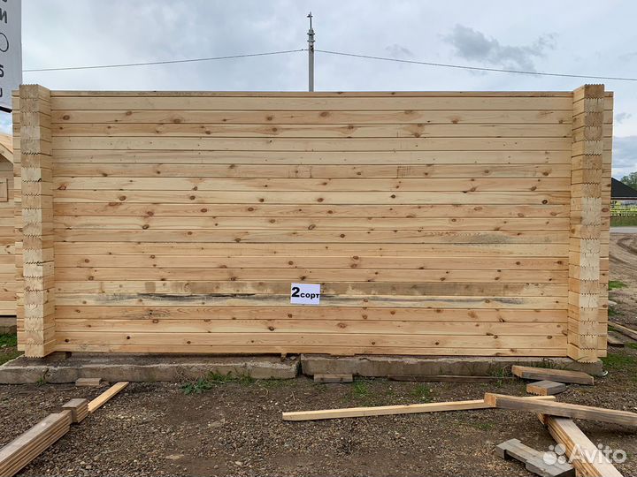 Сруб 6х6 из бруса 200х150 высота 2,6м