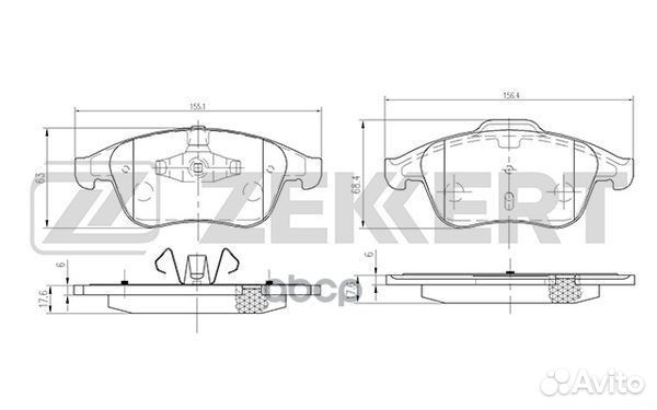 Колодки торм. диск. передн. Renault Grand Sceni