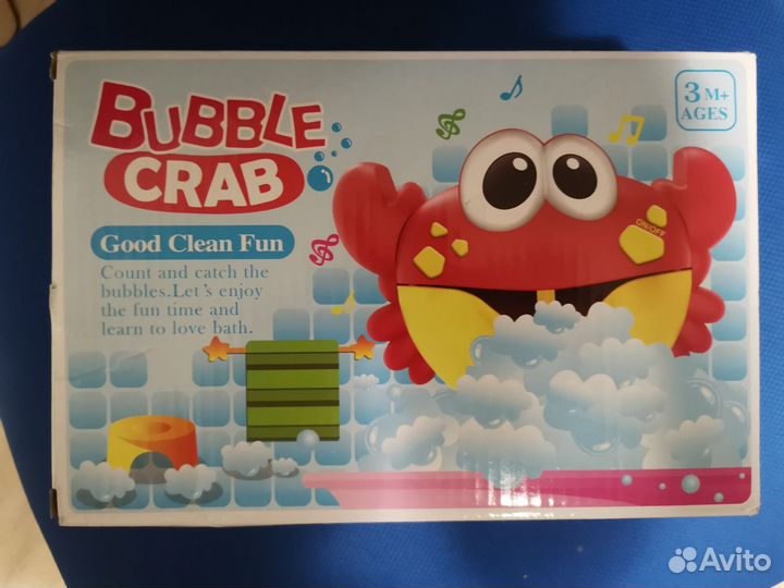 Игрушка краб для ванной генератор пузырей