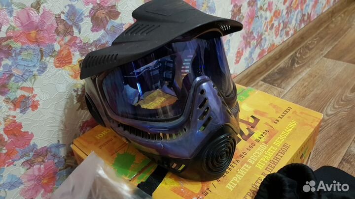 Маска и шары для пейнтбола