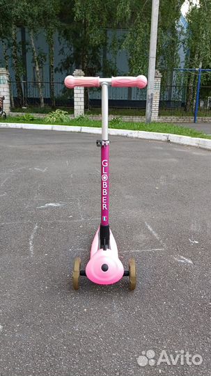 Самокат детский трехколесный со светящ-ся колесами