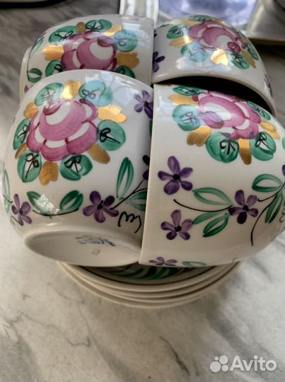 Фарфоровая чайная пара дфз Вербилки