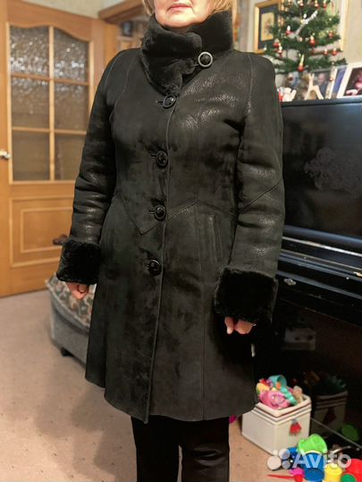 Дубленка натуральная женская 46