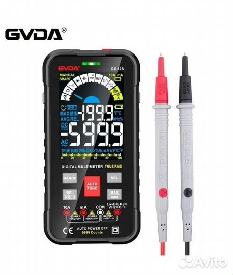 Мультиметр gvda GD128 1000V 10A