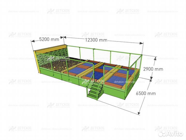Батутная арена ба-6, детская игровая зона