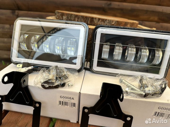 Большие универсальные противотуманные фары с дхо