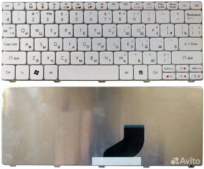 Клавиатура Acer Aspire One 521, D255 белая