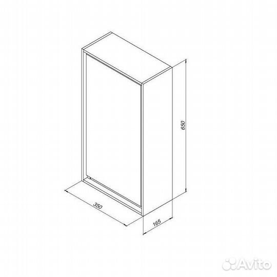 Шкаф Aquanet Милан 35 подвесной, дуб рустикальный
