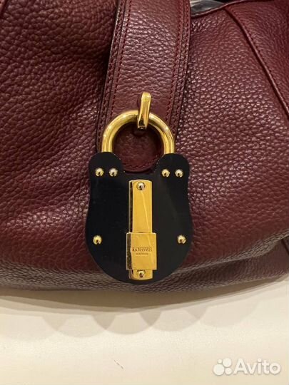 Сумка натуральная кожа красная