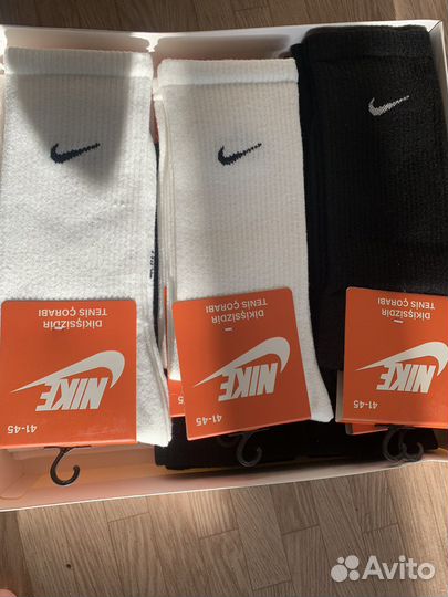 Носки nike высокие белые и церные