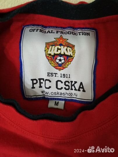 Футболка цска красная размер М