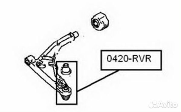 Asva 0420RVR Несущий направляющий шарнир