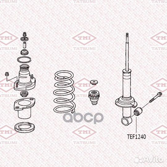 Сайлентблок заднего амортизатора TEF1240 tatsumi