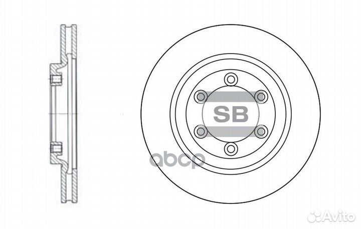 Диск тормозной SsangYong Korando 96-06 / Musso