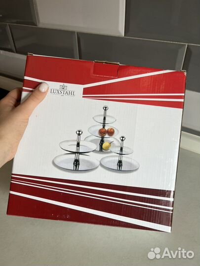 Этажерка для фруктов двухъярусная новая