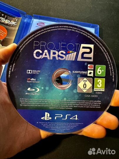 Project Cars 2 ps4 диск