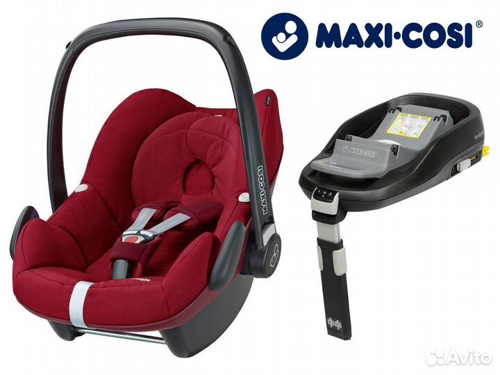 Автокресло Maxi-Cosi Pebble Pro red + Isofix