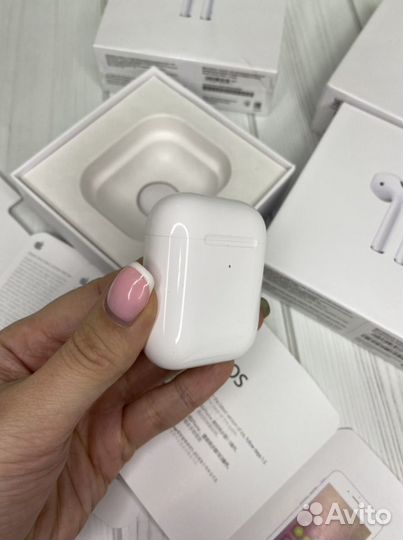 Беспроводные наушники airpods 2+чехол