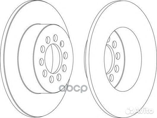 Диск тормозной задний AD A3/golf 03- ferodo DD