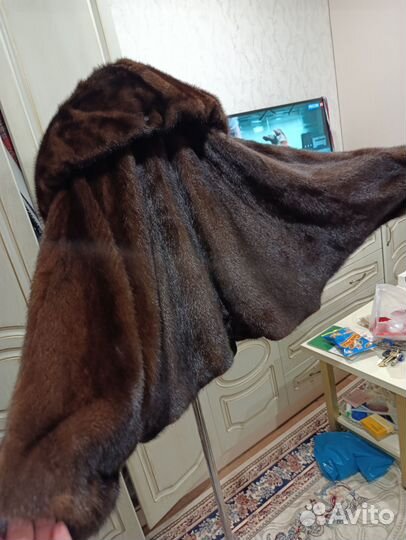 Шуба норковая пончо