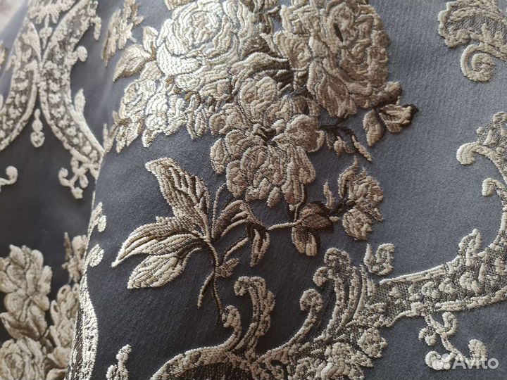 Роскошные шторы с вышивкой блекаут 2шт