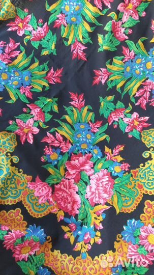 Павловский Платок Шаль СССР 145/145 Шерсть