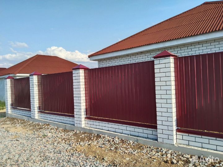 Забор из профнастила под ключ