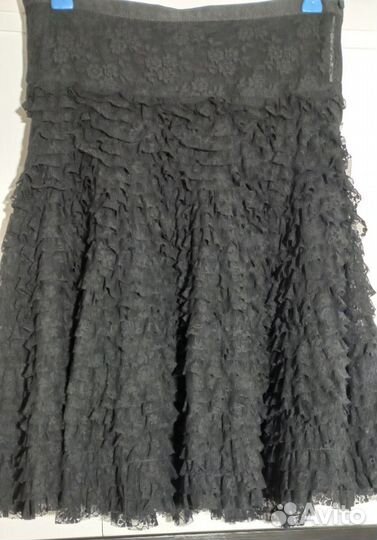 Юбка из гипюра с оборками