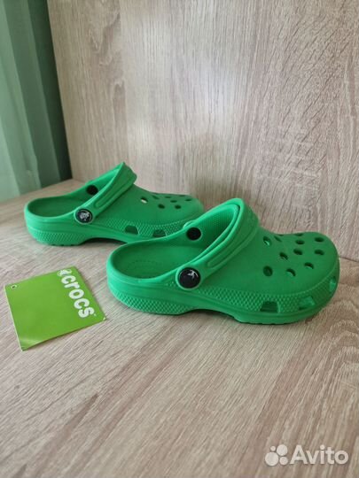 Сабо crocs c12 зелёные оригинал