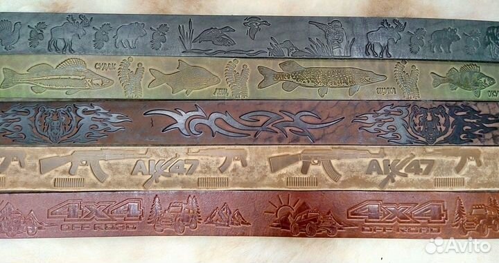 Ремень кожаный ручной работы