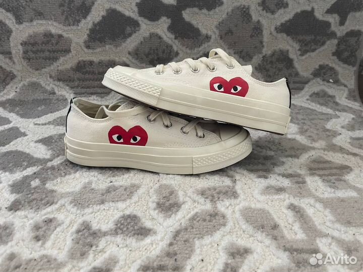 Кеды Converse Comme des Garçons Play белые