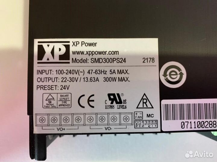 Блок питания XP Power SMD300PS24 24V 14A 300W