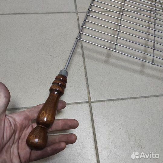 Плоская решетка на гриль из нержавейки 500х400 мм